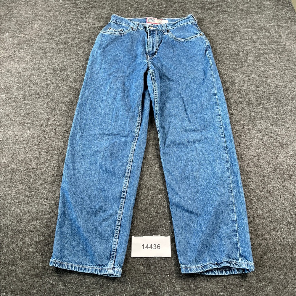 Vintage 90s Old Navy Jeans Womens 4 Short Blue Denim Cotton Medium Wash Wide